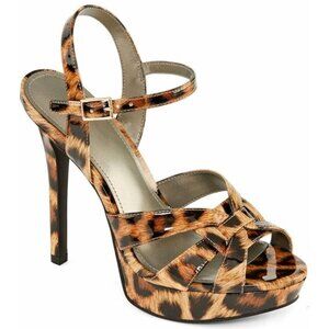 Worthington Womens High Heel Sandals Size 7.5  Leopard Print Platform Stiletto